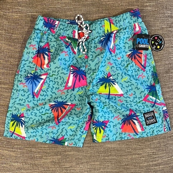 Maui and Sons Other - Maui and Sons Wreck It 90’s Swim Trunks